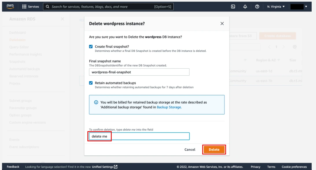 Installing WordPress with Amazon RDS